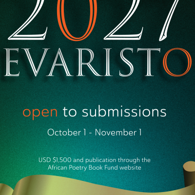 2027 Evaristo open for submissions October 1 - November 1