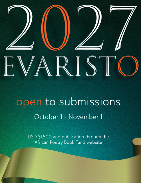 2027 Evaristo open for submissions October 1 - November 1