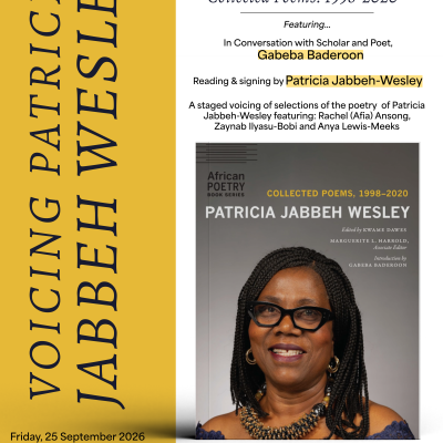 Voicing Patricia Jabbeh Wesley Event Flyer