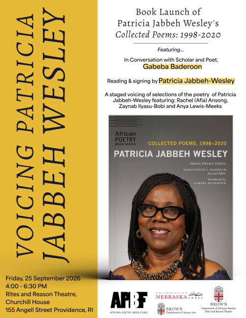 Voicing Patricia Jabbeh Wesley Event Flyer