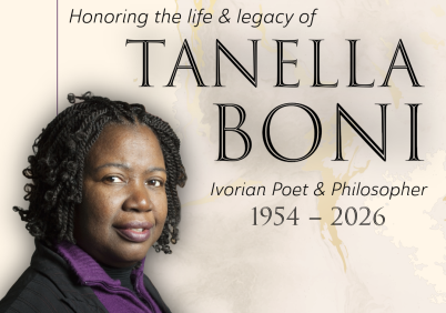 Tanella Boni, slightly smiling