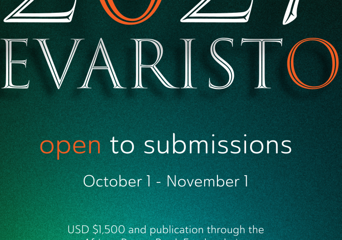 Evaristo prize open from October 1 to November 1